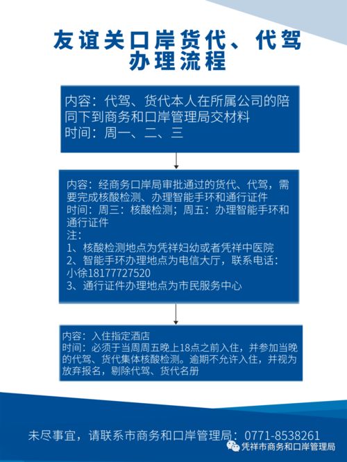 中越貿易通道友誼關口岸貨代及國內貿易代理一站式辦理流程指南